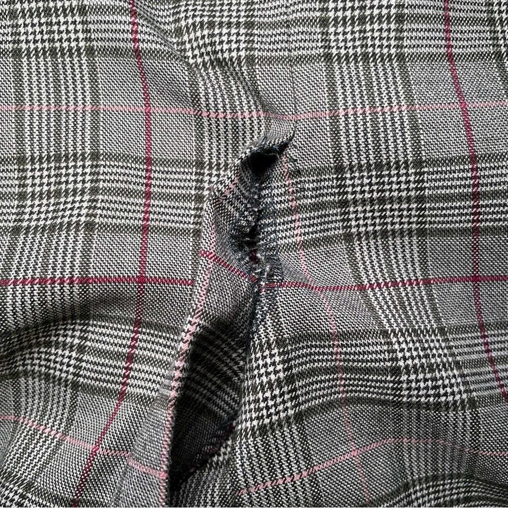 WET SEAL 90s Made in USA Plaid Blazer Pencil Skirt Suit Set L - Picture 6 of 13